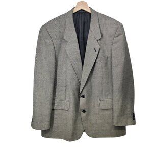 Hardy Amies Mens Houndstooth Talisman Hepworths Country Blazer Size 44R Wool